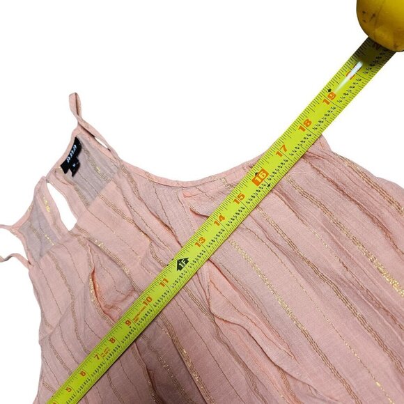 a.n.a. A New Approach Peach Dahlia Multi Sleeveless Top M Cotton Blend NWT - Picture 9 of 9